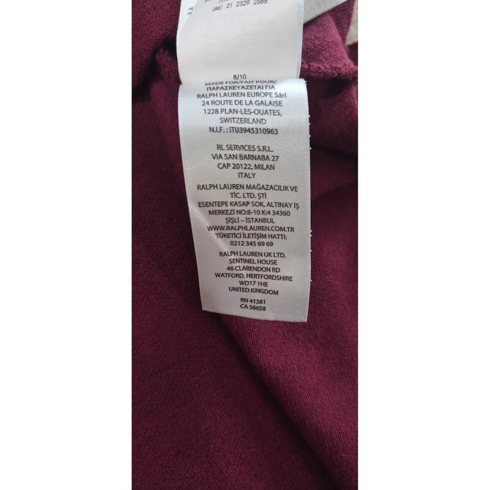 Polo Ralph Lauren Polo Shirt Men Size 4XB Big Maroon Short Sleeve EUC